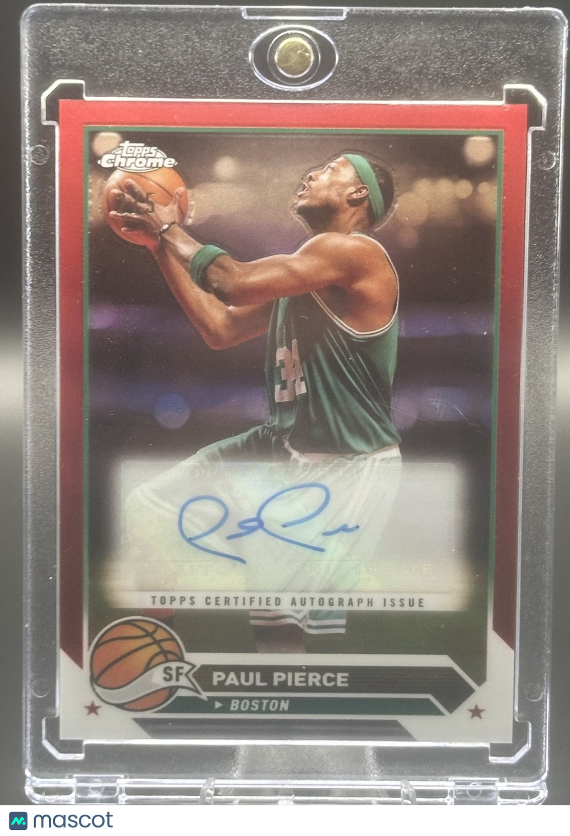 PAUL PIERCE 2024 Topps Chrome Autograph #CG-PP RED /5