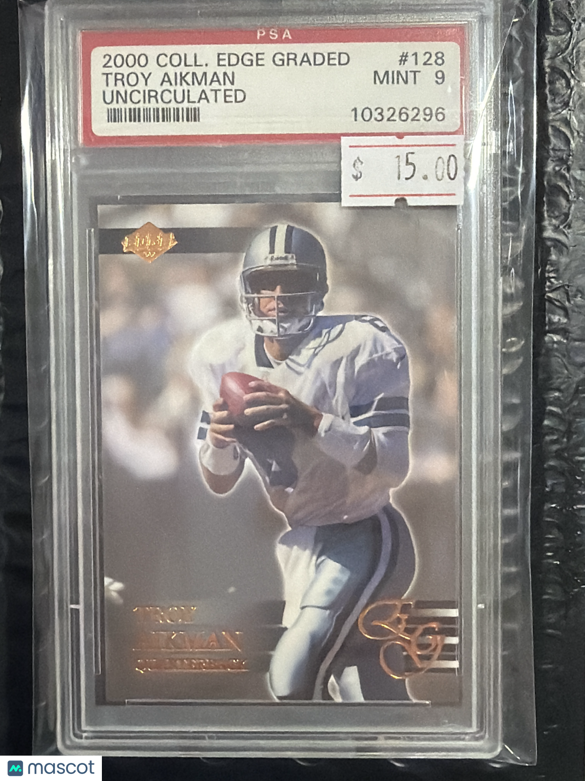 2000 Collector's Edge Graded Troy Aikman #128 Uncirculated PSA 9