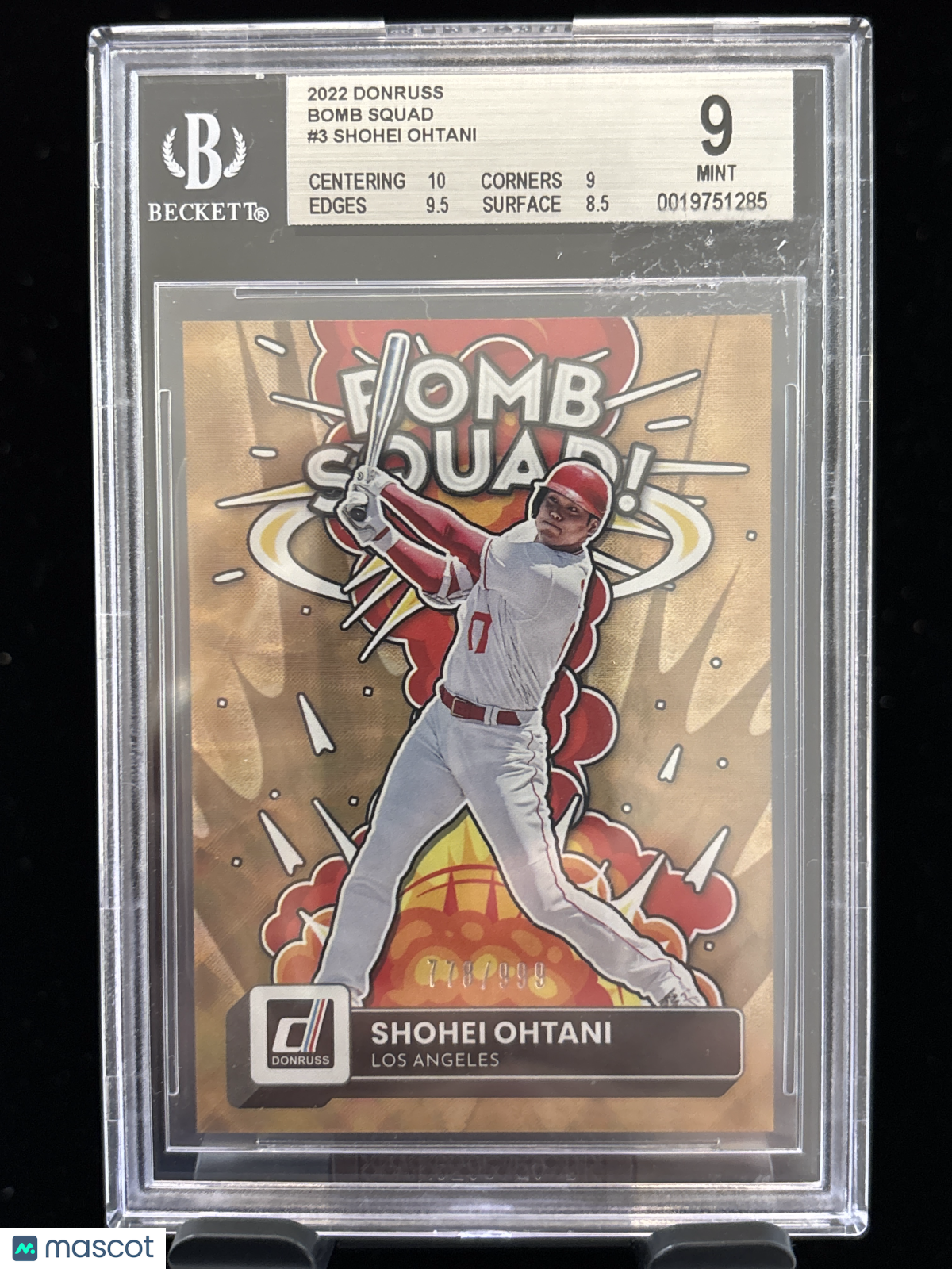 2022 Donruss Bomb Squad Shohei Ohtani #3 BGS 9