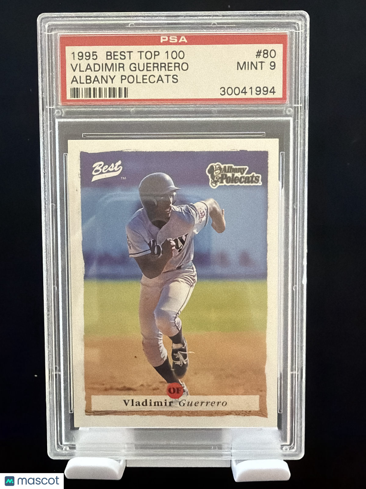 1995 Best Top 100 Vladimir Guerrero #80 Albany Polecats PSA 9