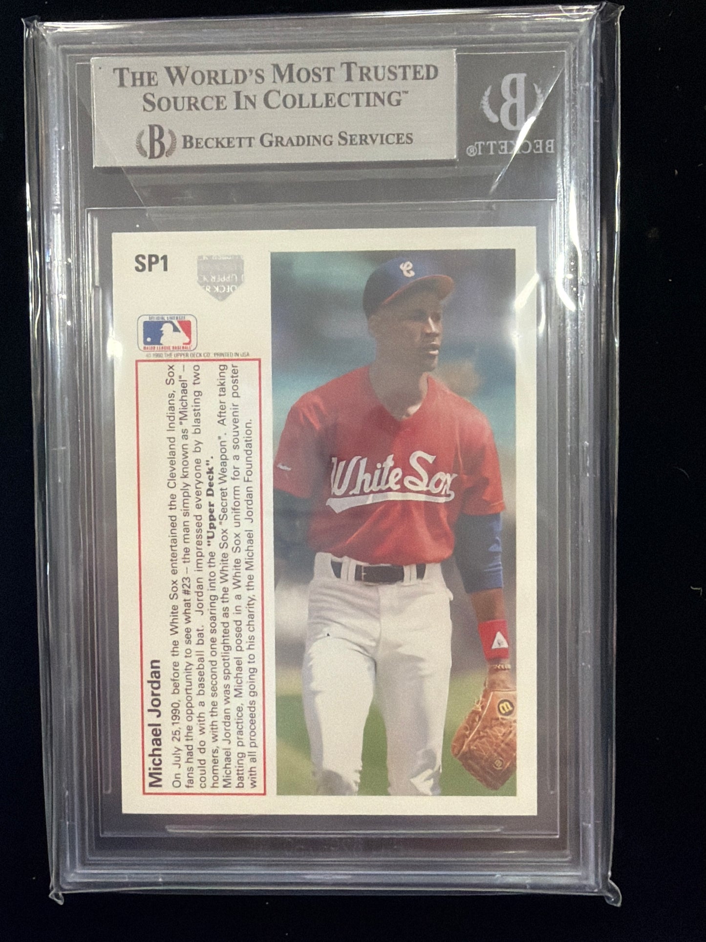 1991 Upper Deck White Sox Michael Jordan SP Shown batting in #SP1 /Shown BGS 9