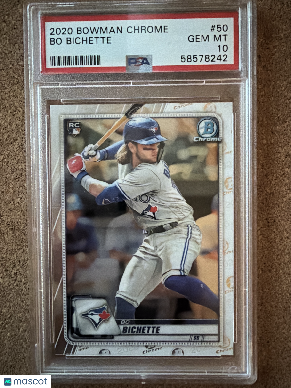 2020 Bowman Chrome Bo Bichette #50 PSA 10