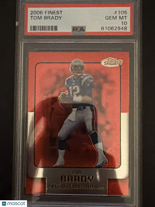 2006 Finest Tom Brady #105 PSA 10