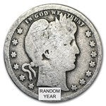 90% Silver Barber Quarters