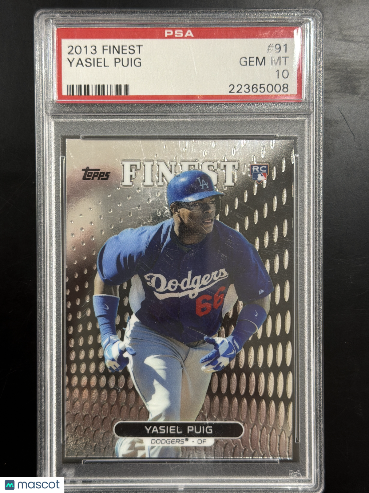 2013 Finest Yasiel Puig #91 PSA 10