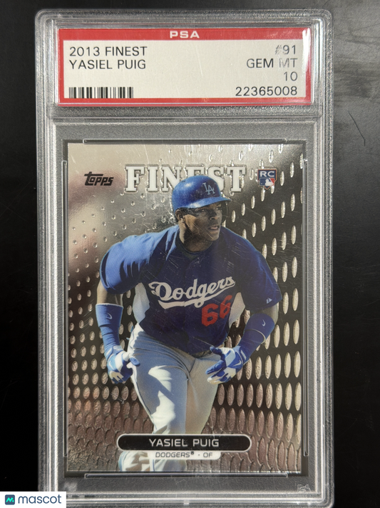 2013 Finest Yasiel Puig #91 PSA 10