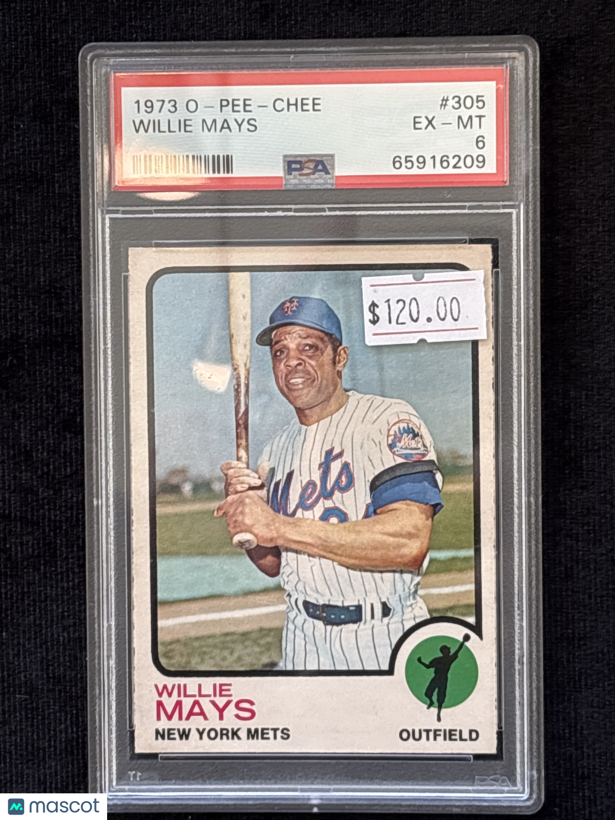 1973 O-Pee-Chee Willie Mays #305 PSA 6