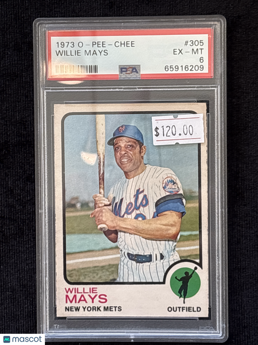 1973 O-Pee-Chee Willie Mays #305 PSA 6