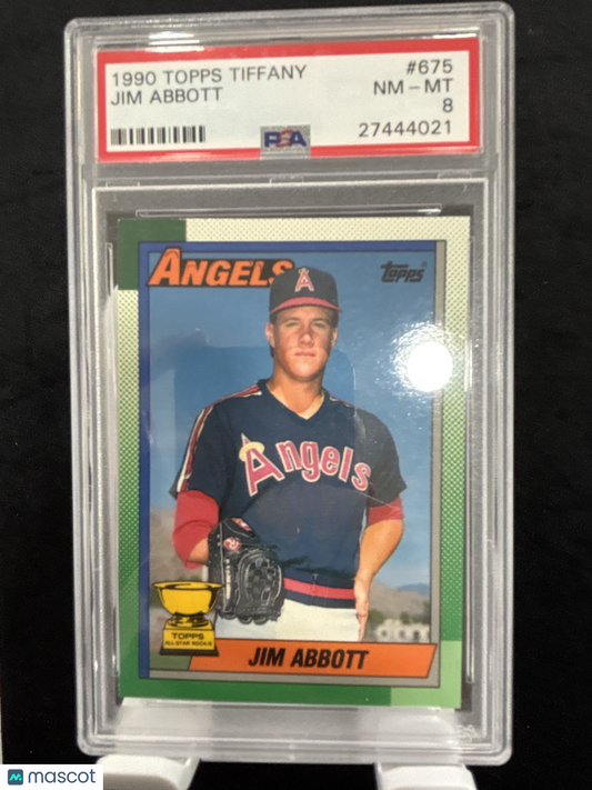 1990 Topps Tiffany Jim Abbott #675 PSA 8