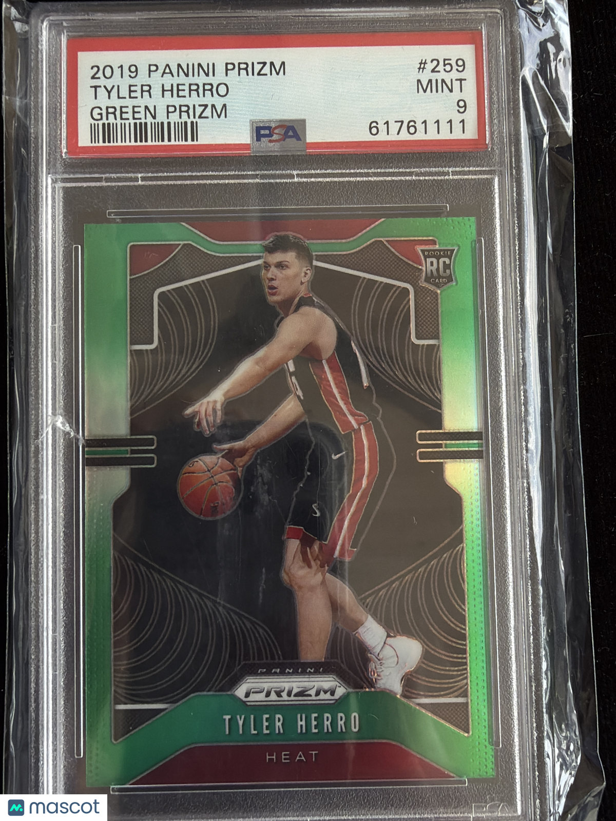 2019 Panini Prizm Tyler Herro #259 Green PSA 9