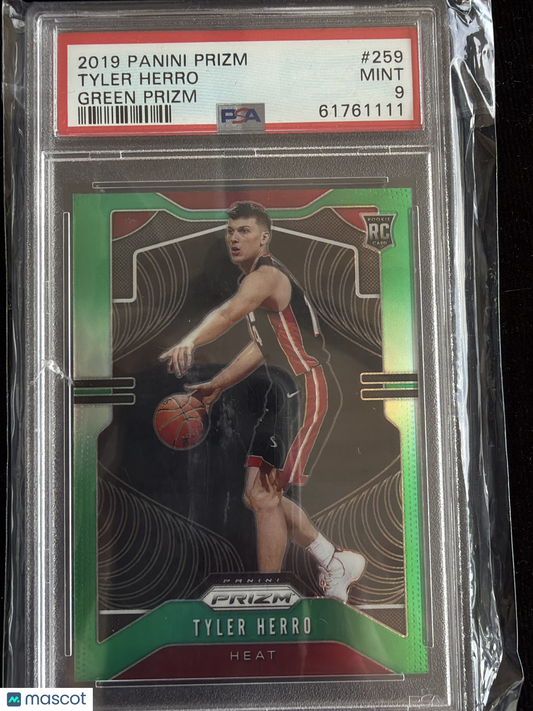 2019 Panini Prizm Tyler Herro #259 Green PSA 9