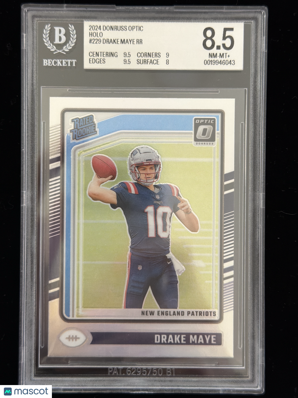 2024 Donruss Optic Holo Drake Maye RR #229 BGS 8.5