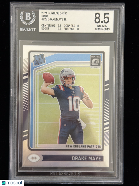 2024 Donruss Optic Holo Drake Maye RR #229 BGS 8.5