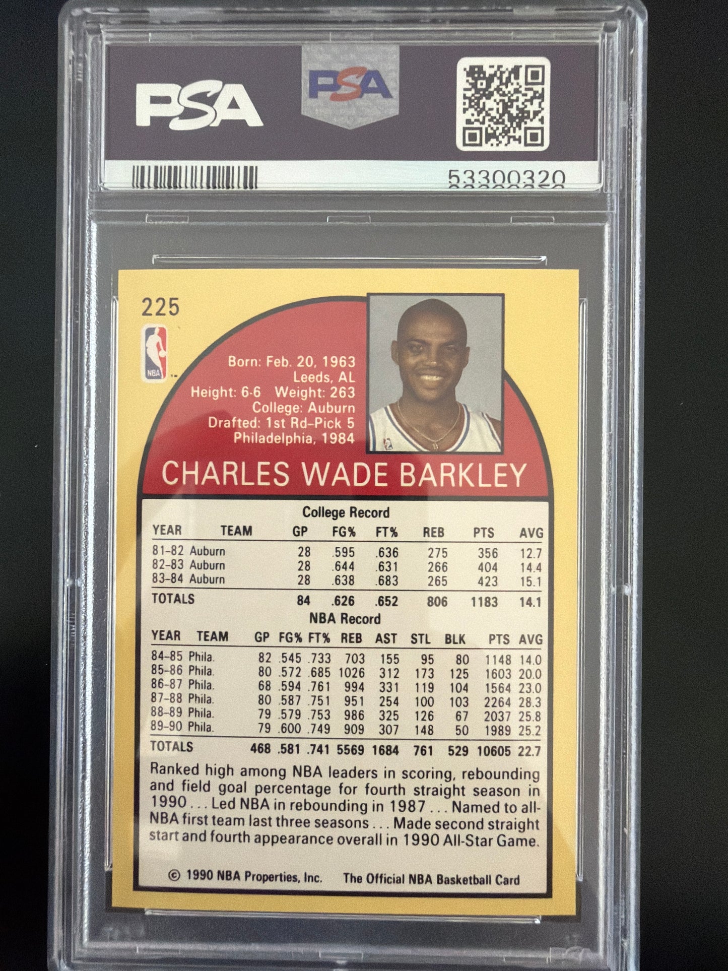 1990 Hoops Charles Barkley #225 PSA 9