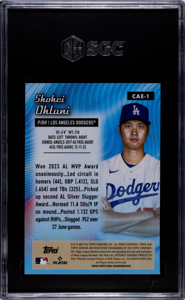 2024 Topps Chrome Shohei Ohtani #CAE-1 All Etch SGC 10