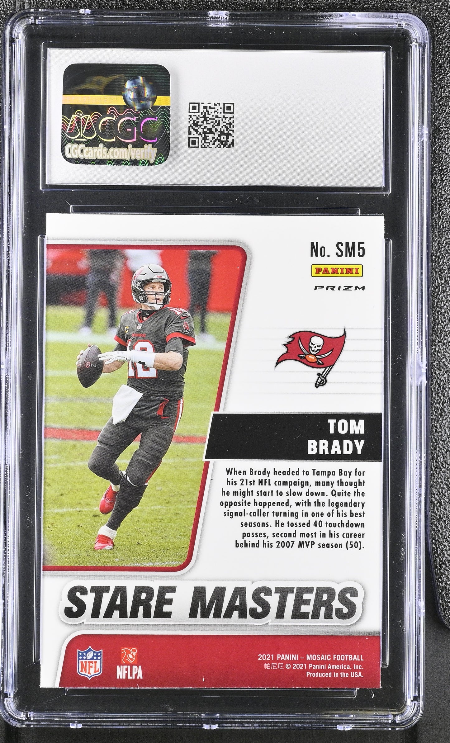 2021 Panini Mosaic Tom Brady #SM5 Silver Stare Masters CGC 10