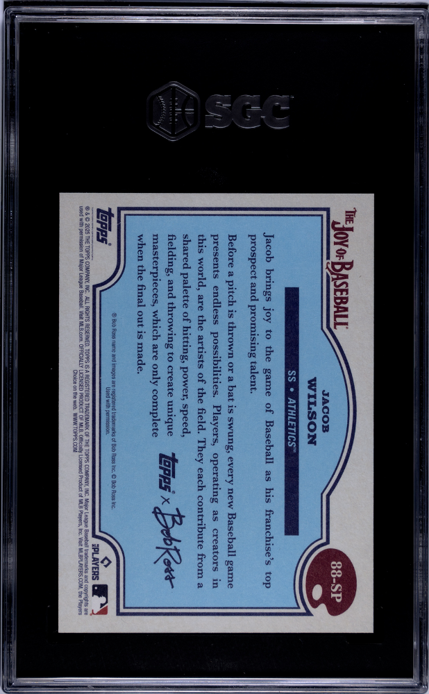 2025 Topps X Bob Ross Jacob Wilson #88-SP SP SGC 10