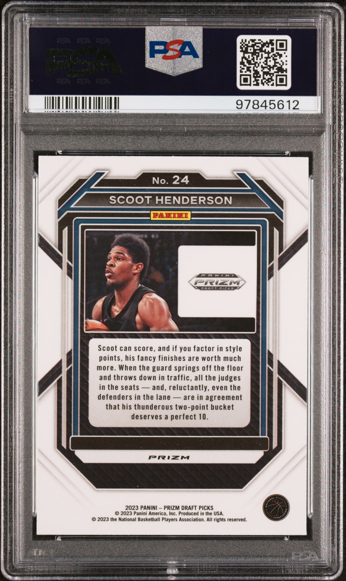 2023 Panini Prizm Draft Picks Scoot Henderson #24 Venom PSA 9