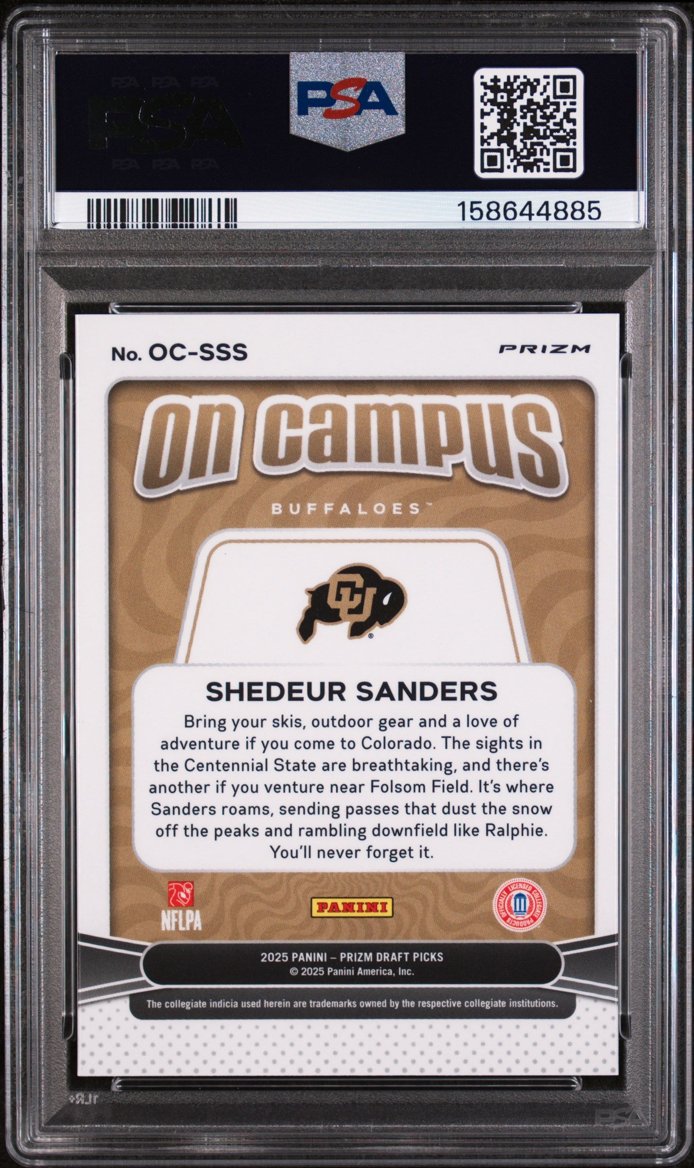 2025 Panini Prizm Draft Picks On Campus Shedeur Sanders #OC-SSS PSA 10