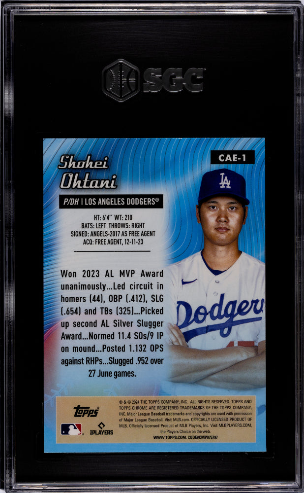 2024 Topps Chrome Shohei Ohtani #CAE-1 All Etch SGC 9.5