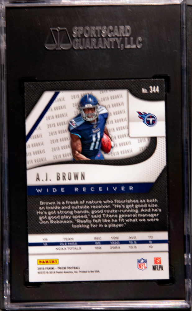 2019 Panini Prizm Aj Brown #344 SGC 9