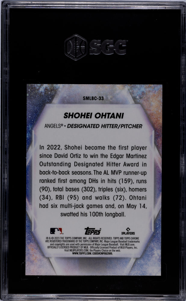2023 Topps Shohei Ohtani #SMLBC-33 CHR. Stars Of MLB SGC 10