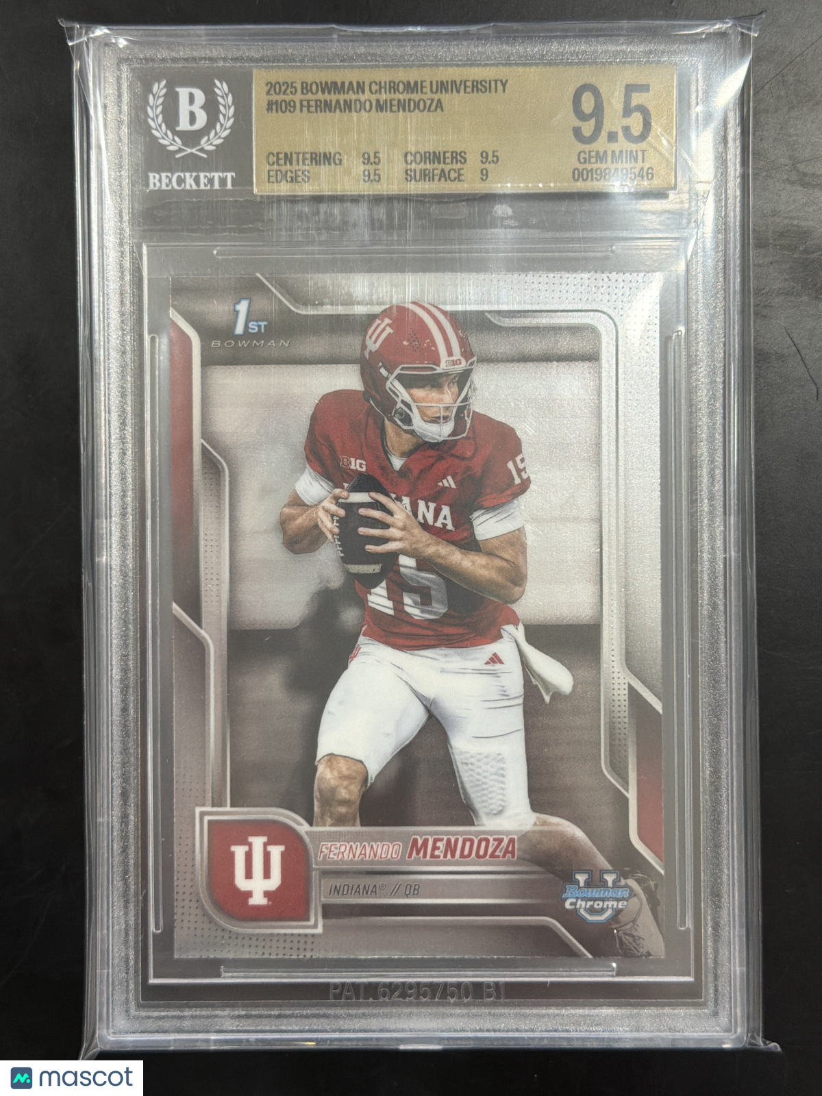 2025 Bowman Chrome University Fernando Mendoza #109 BGS 9.5