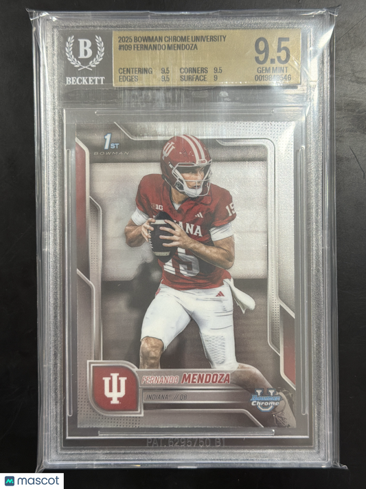 2025 Bowman Chrome University Fernando Mendoza #109 BGS 9.5