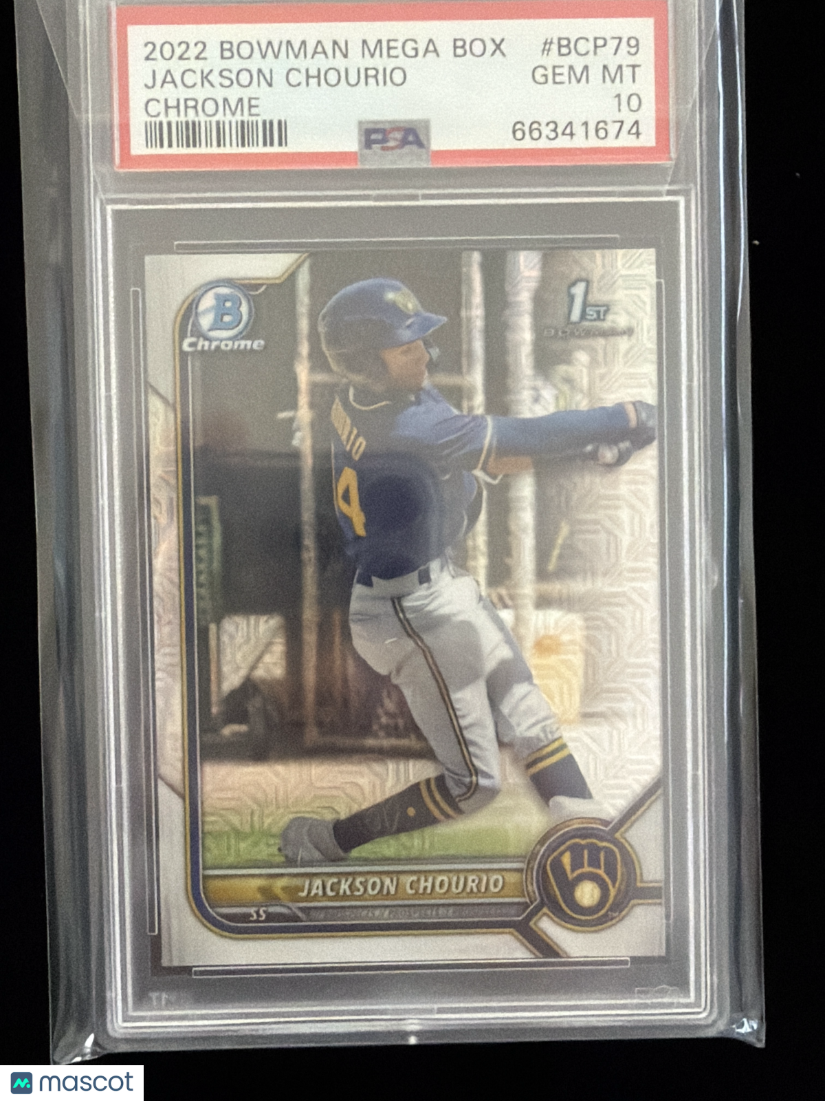 2022 Bowman Mega Box Chrome Jackson Chourio #79 PSA 10