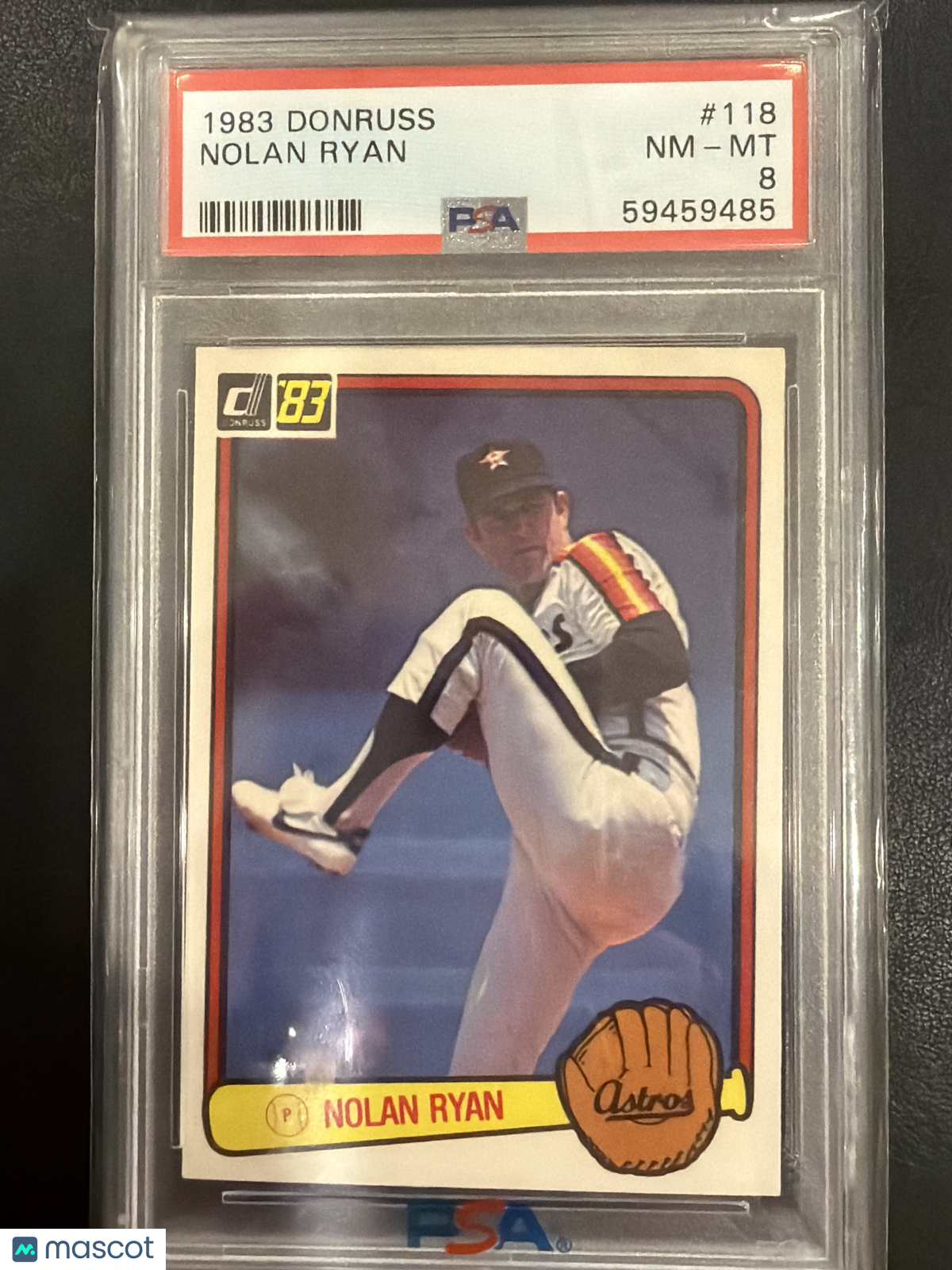 1983 Donruss Nolan Ryan #118 PSA 8