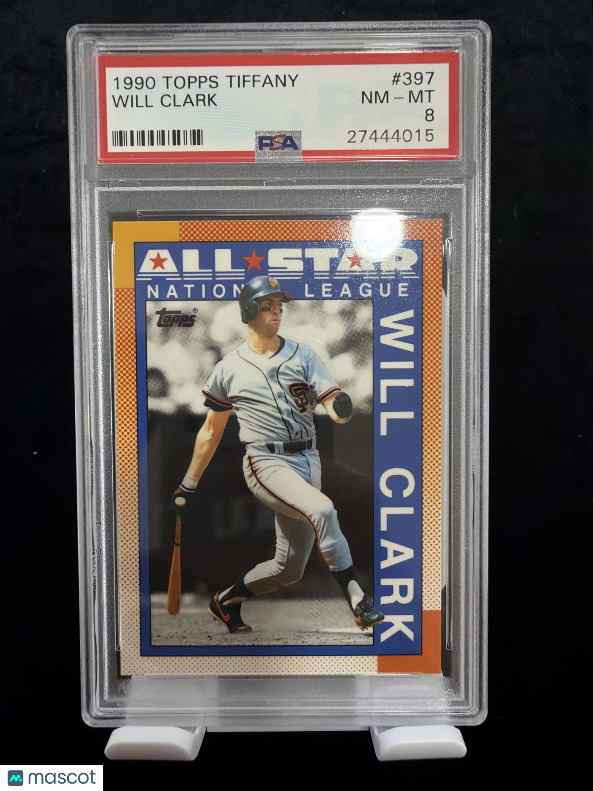 1990 Topps Tiffany Will Clark #397 PSA 8
