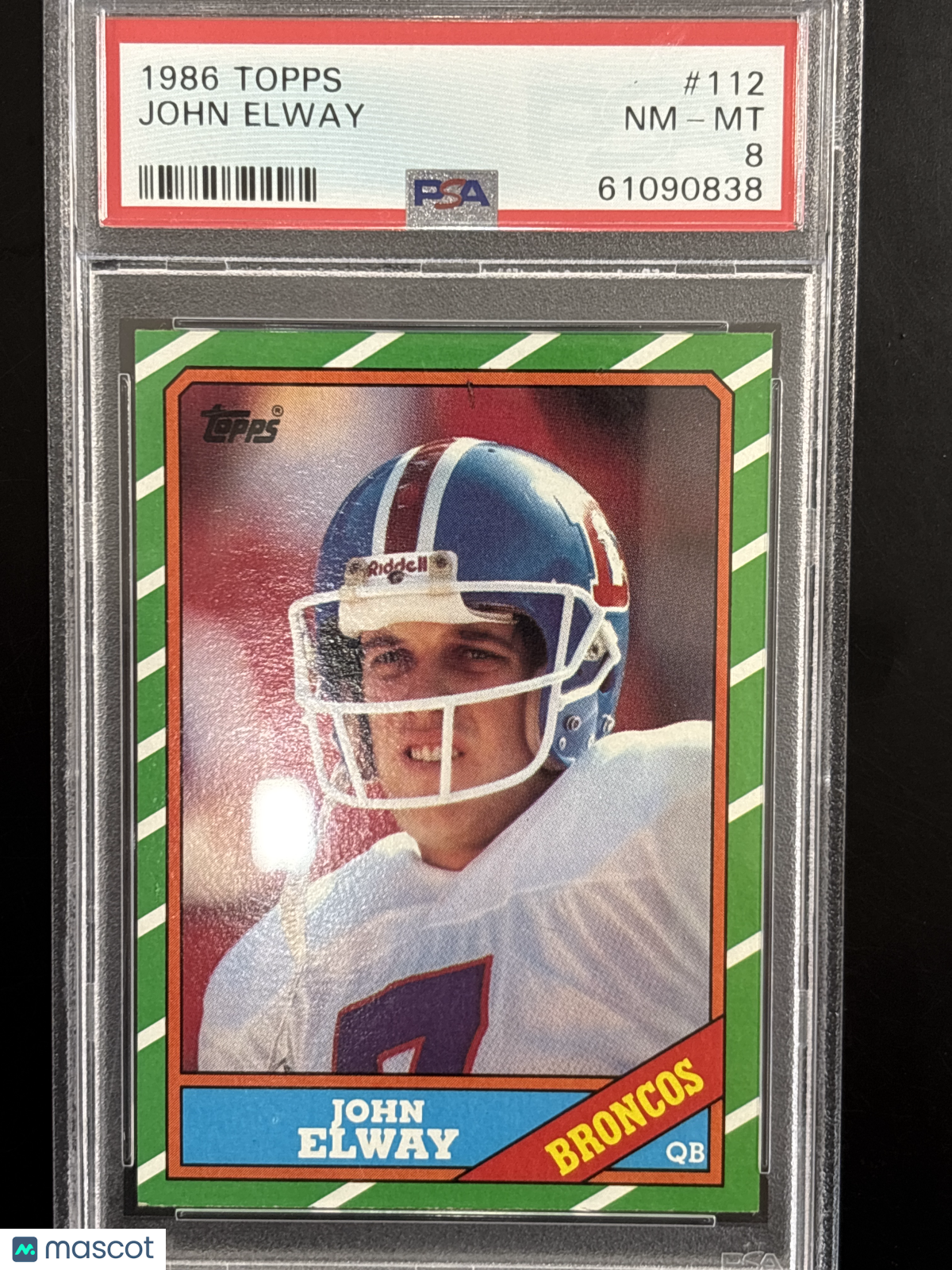 1986 Topps John Elway #112 PSA 8