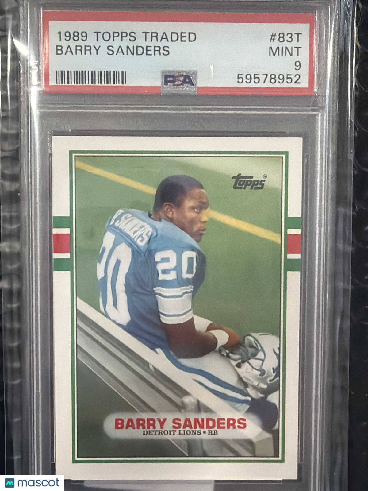 1989 Topps Traded Barry Sanders #83T PSA 9
