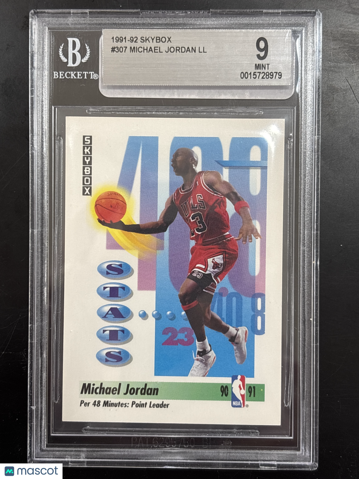 1991 SkyBox Michael Jordan Points #307 BGS 9