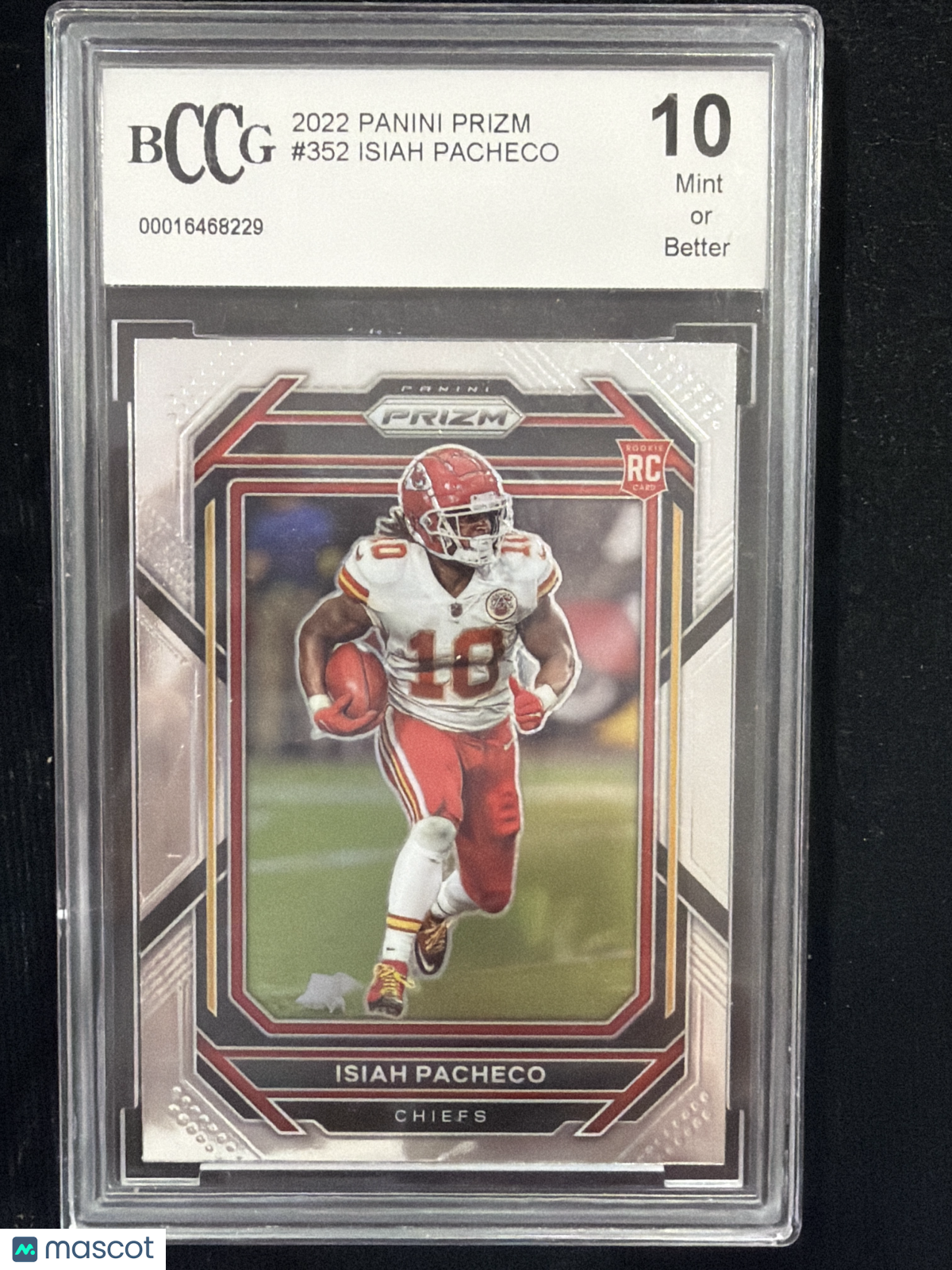 2022 Panini Prizm Isiah Pacheco #352 Rookie BGS 10
