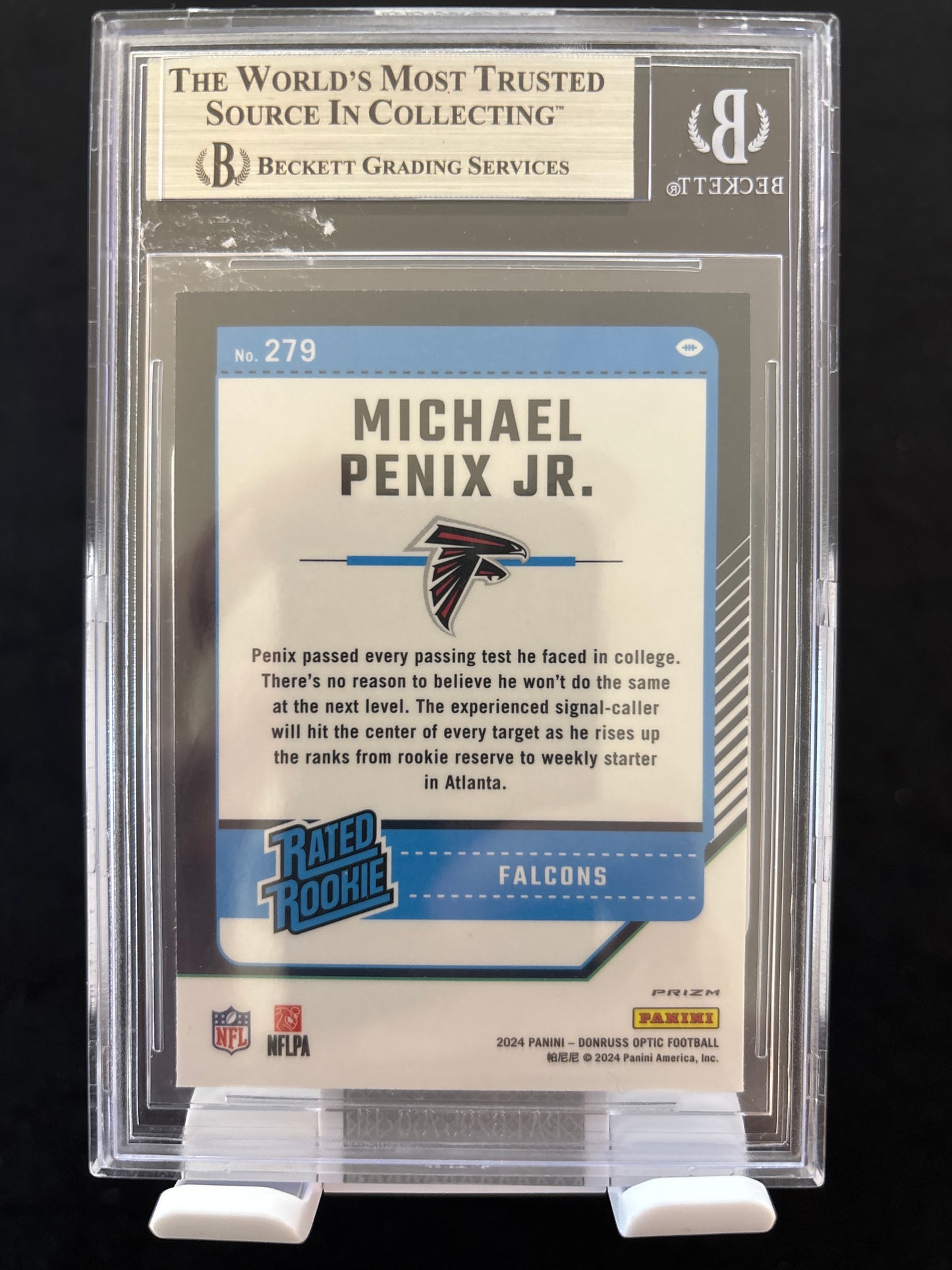 2024 Donruss Optic Holo Michael Penix Jr. RR #279 BGS 8.5