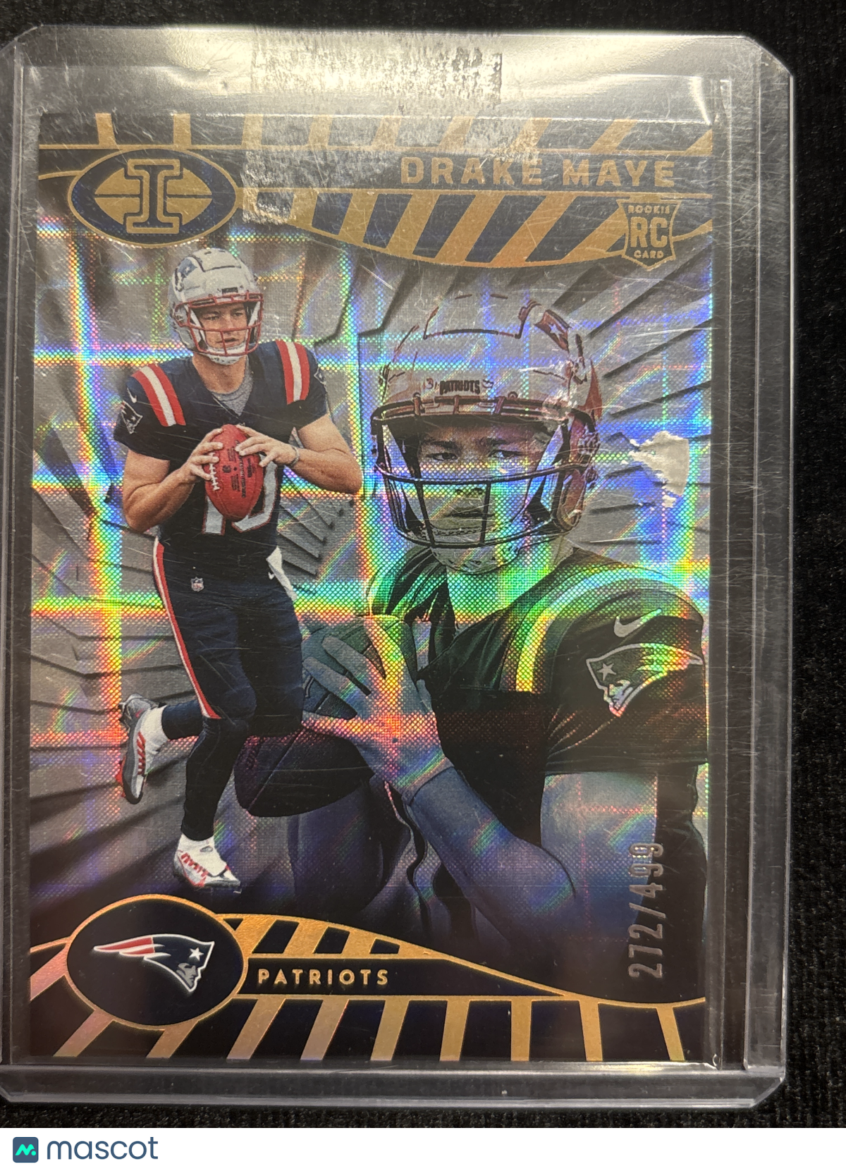 2024 Panini Illusions Football Drake Maye #59 Holofoil RC 272/499