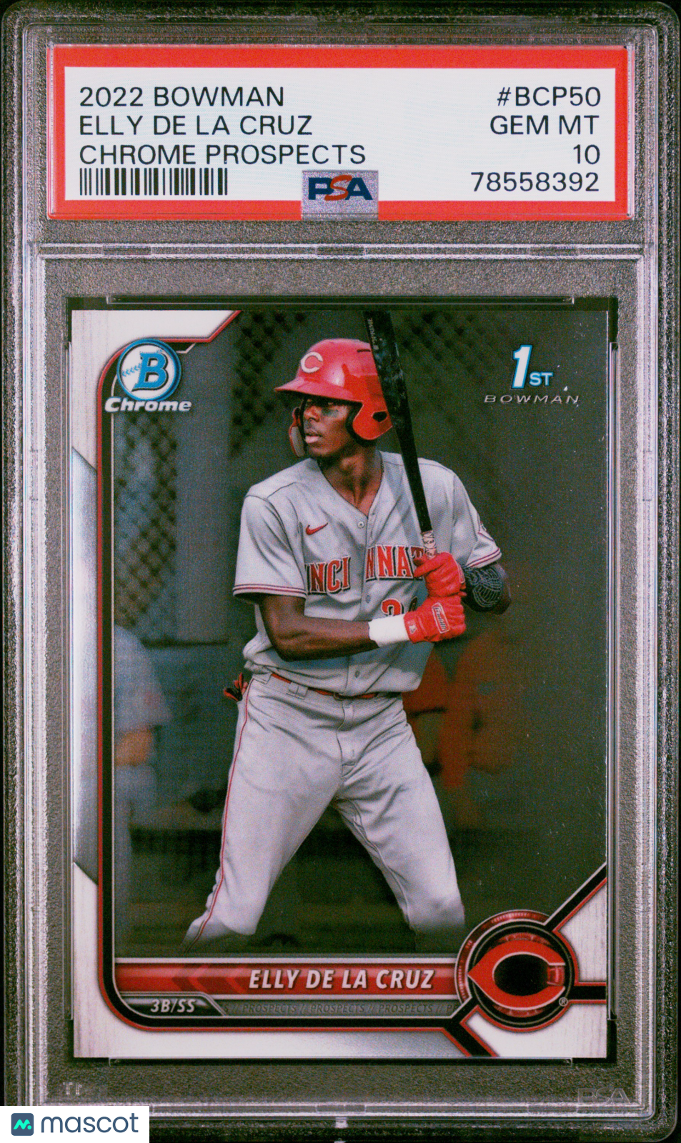 2022 Bowman Chrome Prospects Elly De La Cruz #BCP50 PSA 10