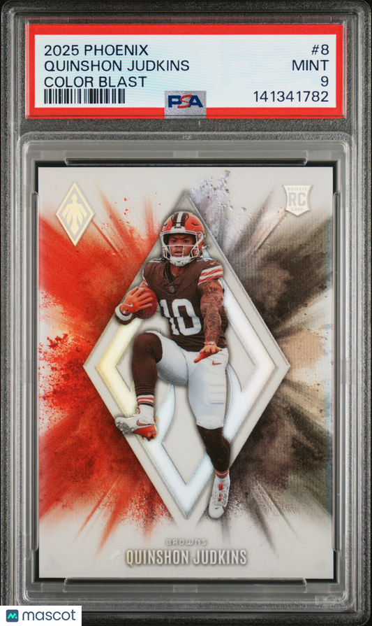 2025 Panini Phoenix Color Blast Quinshon Judkins #8 PSA 9