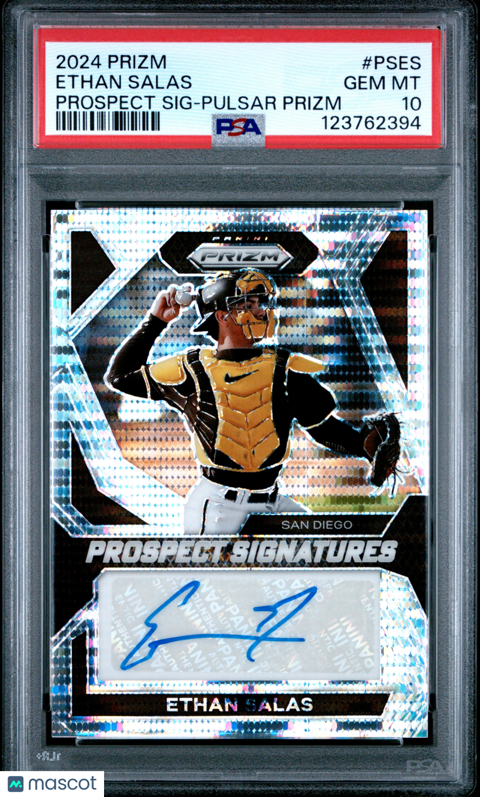 2024 Panini Prizm Prospect Signatures Ethan Salas #PSES Pulsar PSA 10