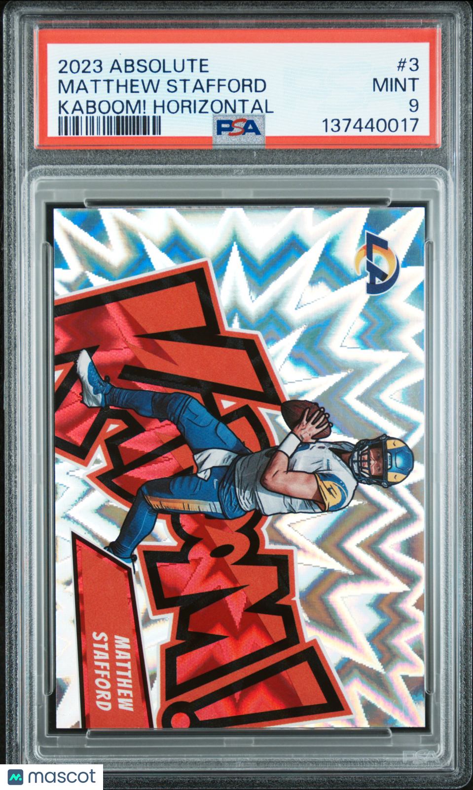 2023 Panini Absolute Kaboom! Horizontal Matthew Stafford #3 PSA 9