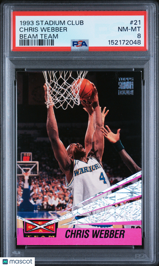 1993 Stadium Club Beam Team Chris Webber #21 PSA 8
