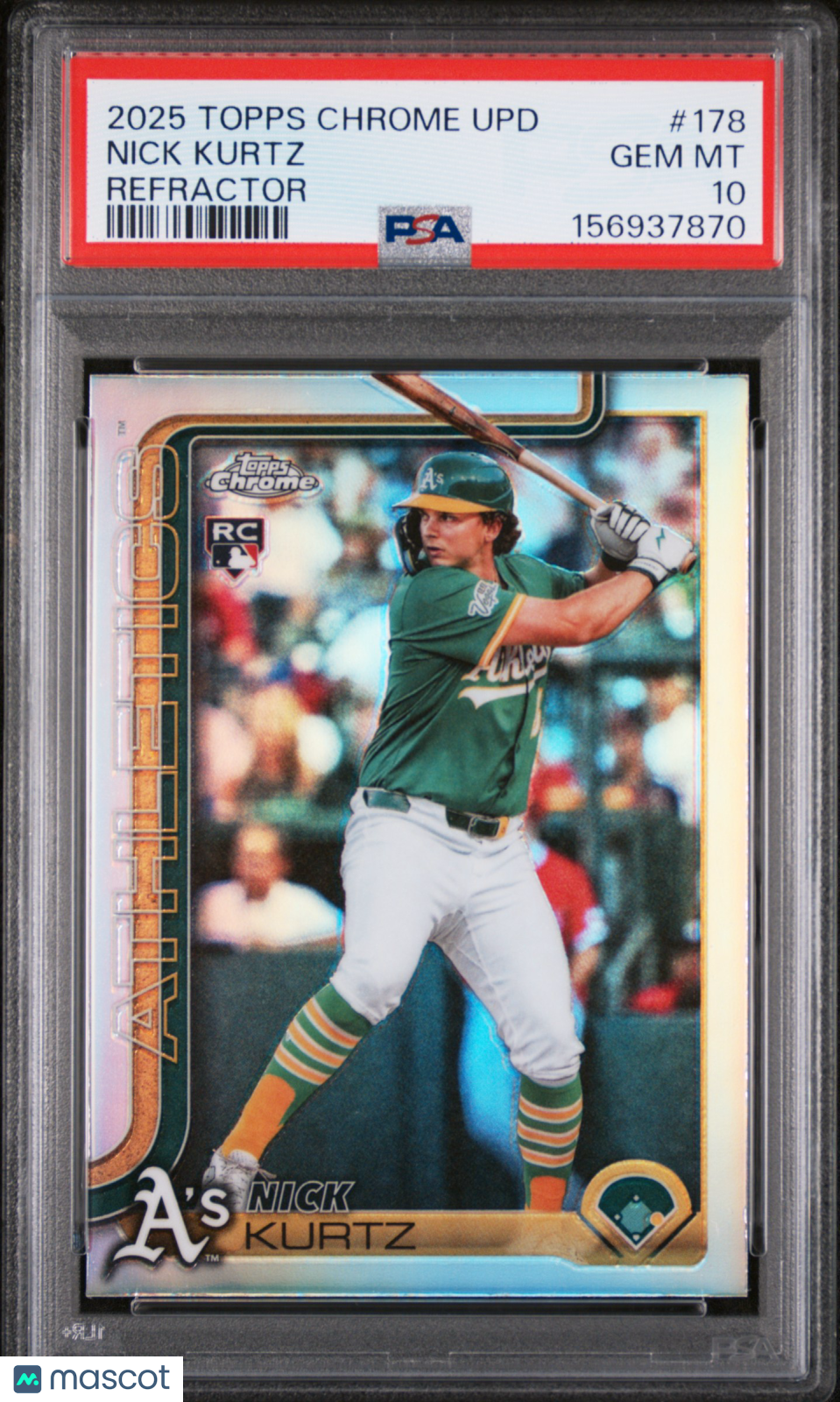 2025 Topps Chrome Update Nick Kurtz #178 Refractor PSA 10