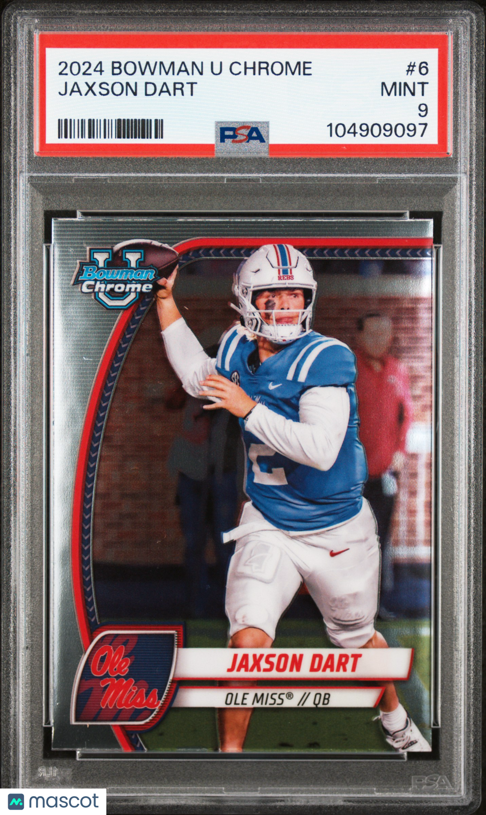 2024 Bowman University Chrome Jaxson Dart #6 PSA 9