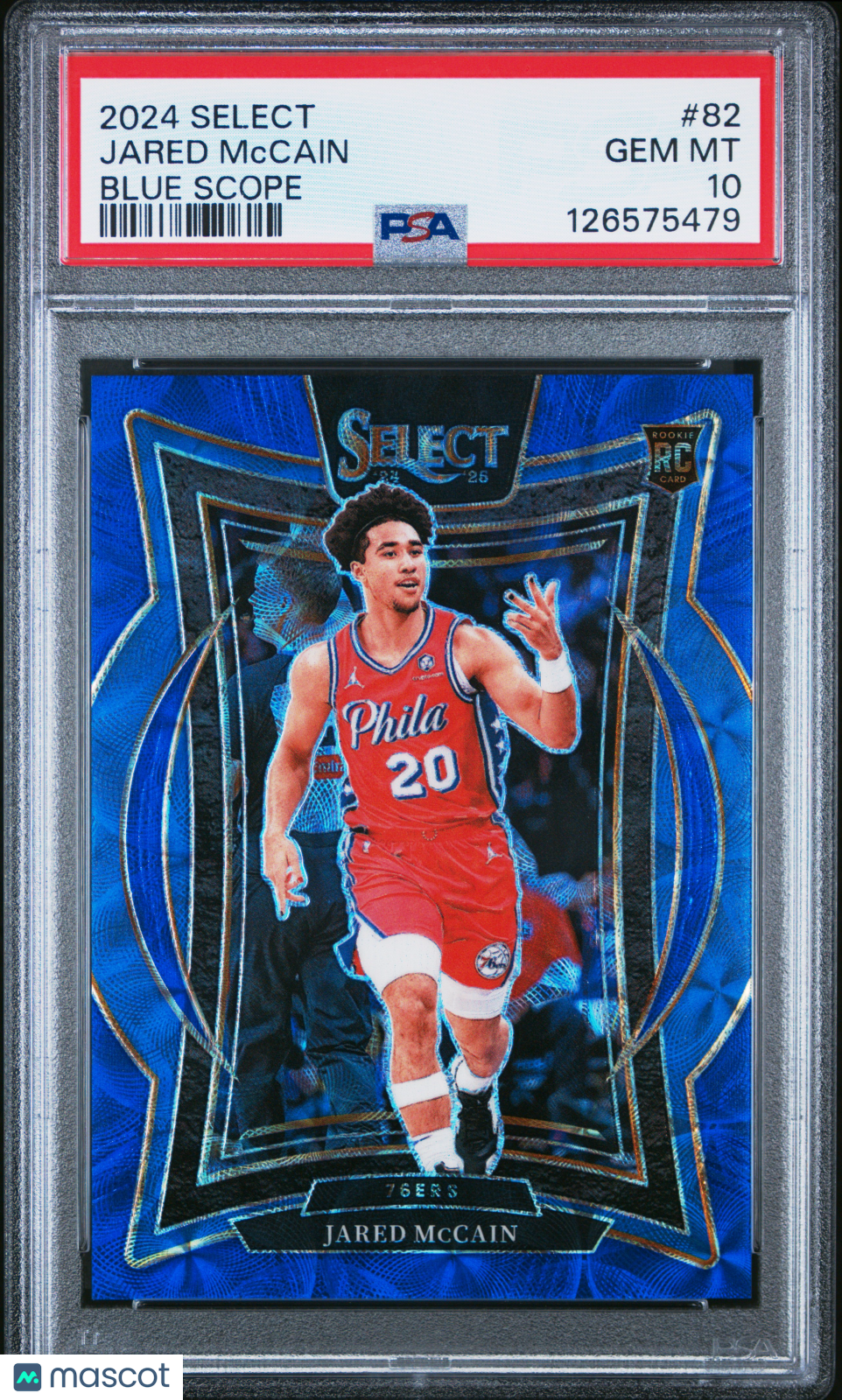 2024 Panini Select Jared Mccain #82 Blue Scope PSA 10