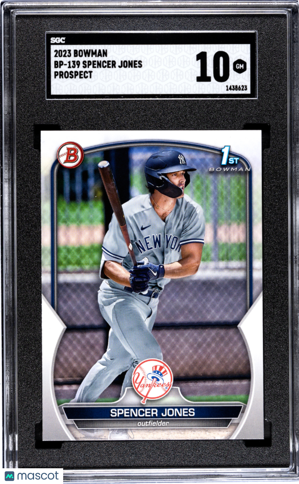 2023 Bowman Spencer Jones #BP-139 Prospect SGC 10