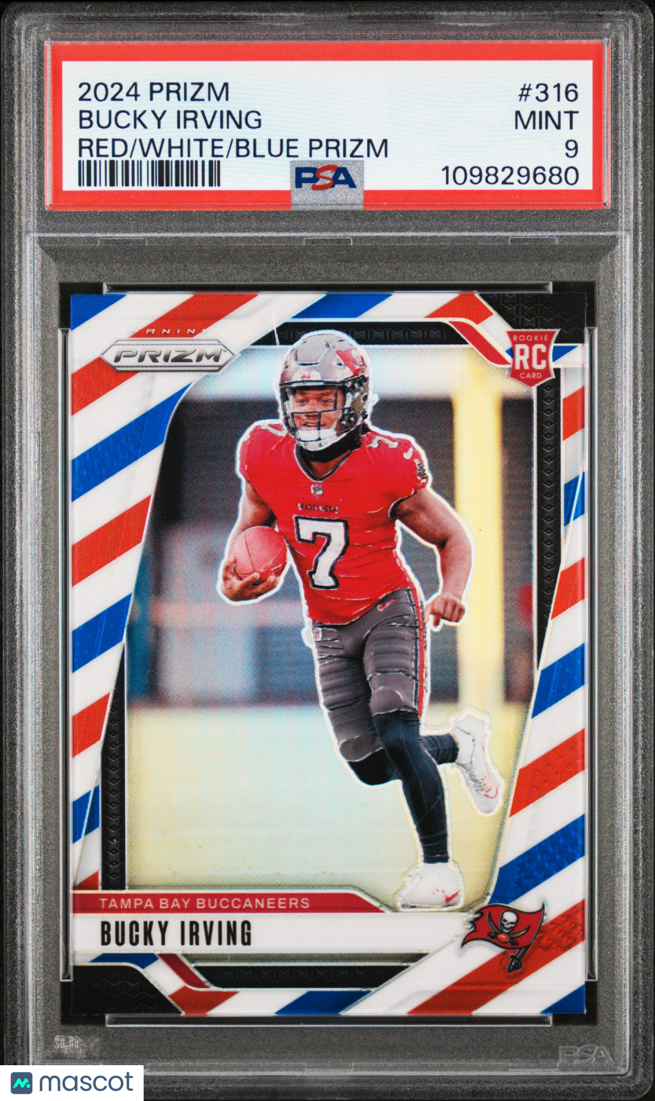 2024 Panini Prizm Bucky Irving #316 Red White Blue PSA 9