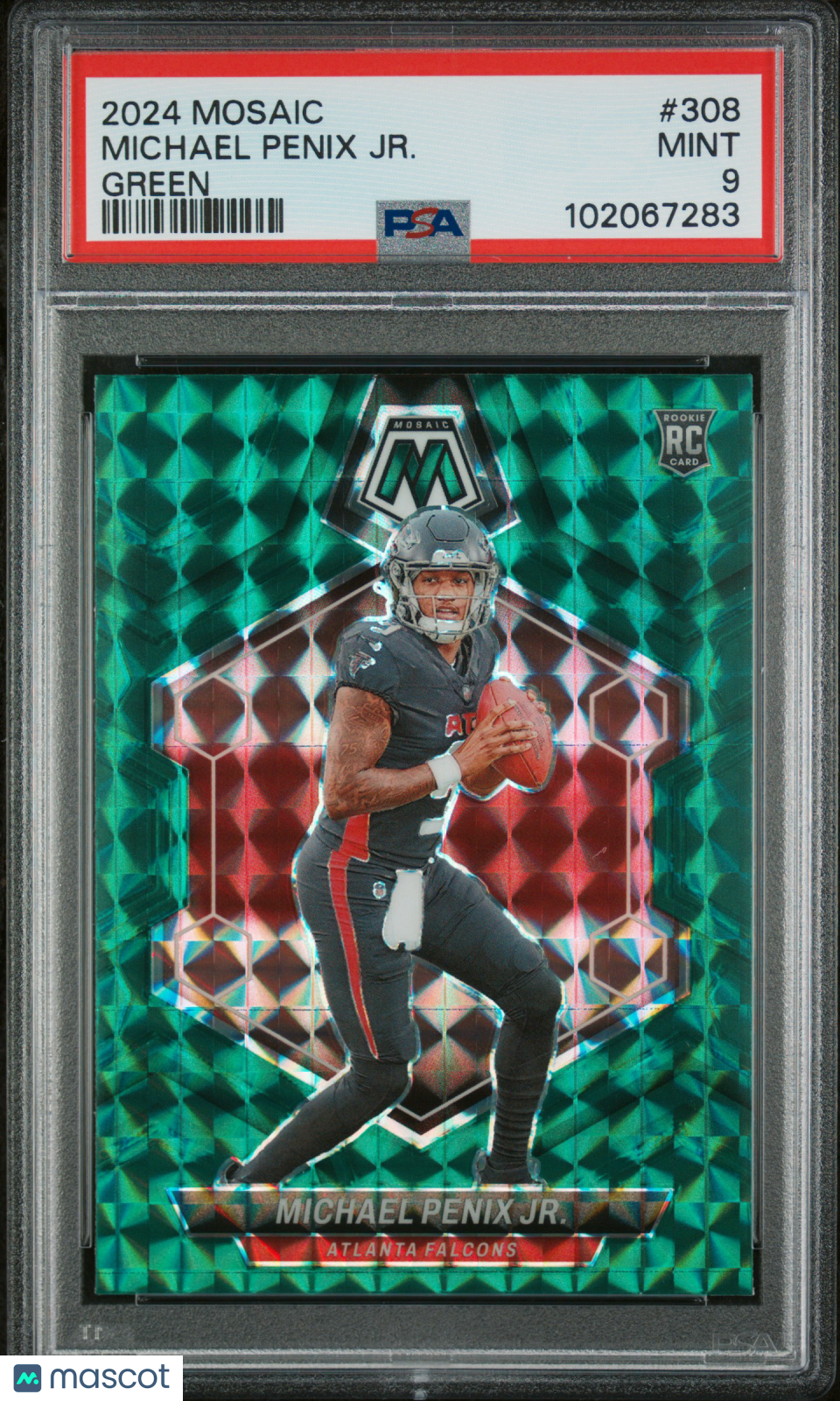 2024 Panini Mosaic Michael Penix JR. #308 Green PSA 9