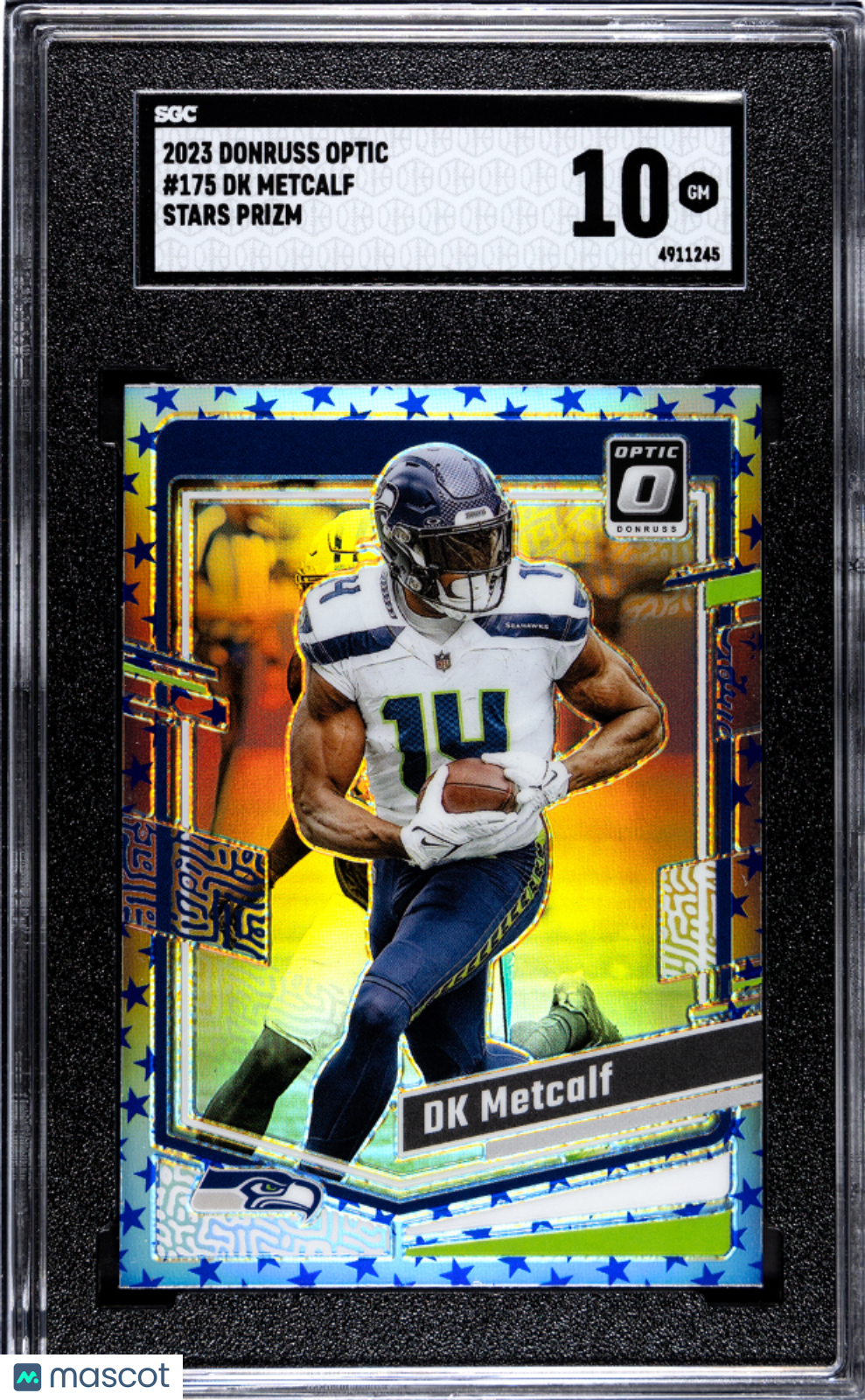 2023 Donruss Optic DK Metcalf #175 Stars Prizm SGC 10
