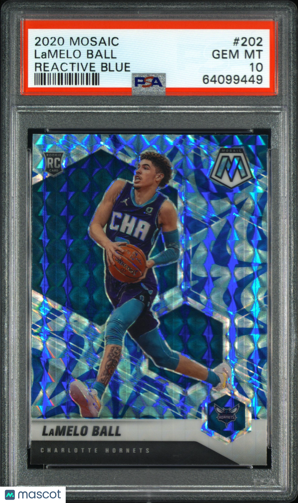 2020 Panini Mosaic Lamelo Ball #202 Reactive Blue PSA 10